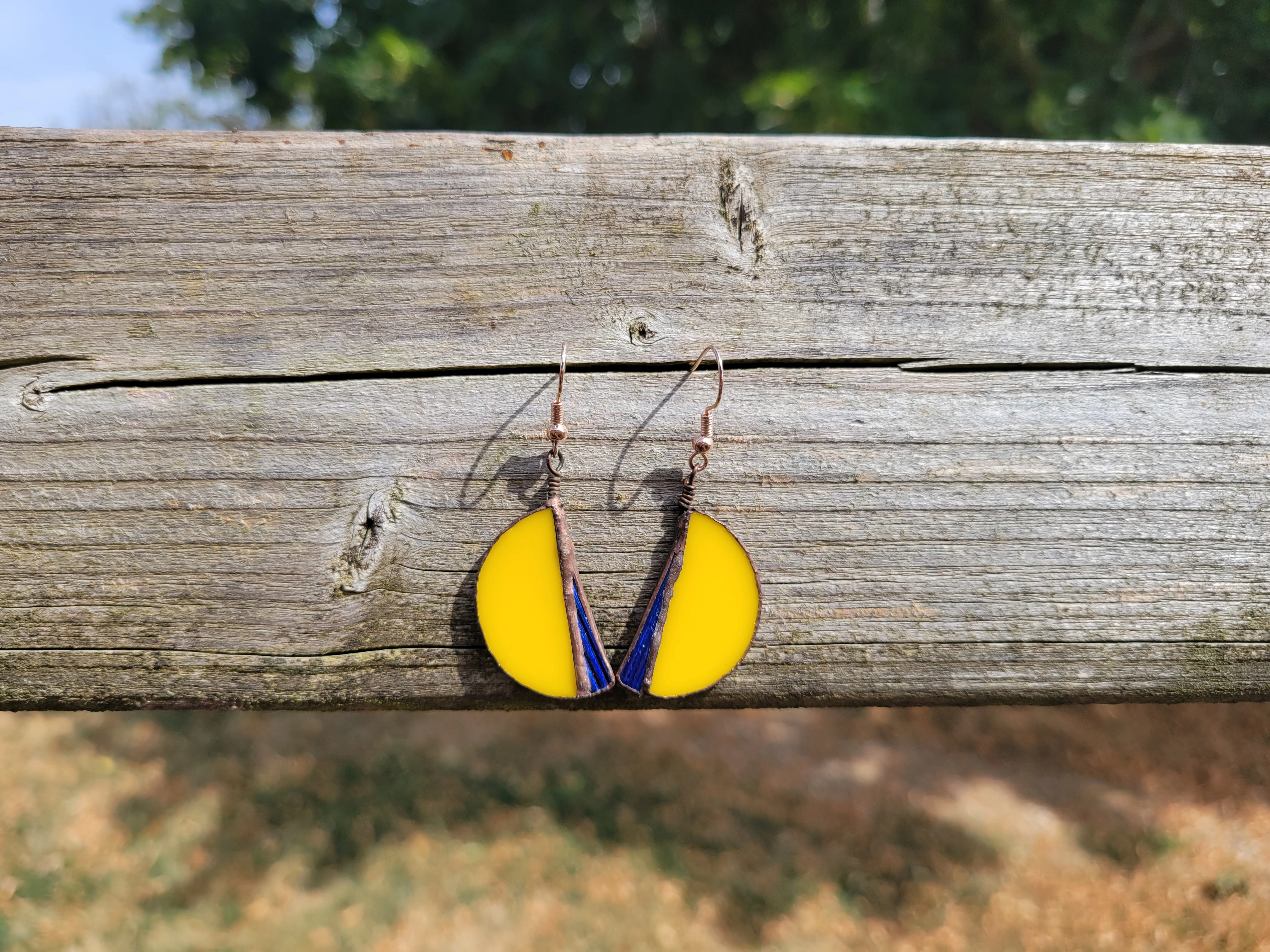 Boucle Oreille Jaune